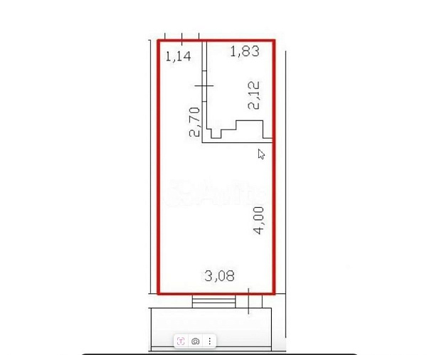 1-к квартира, Новосёлов, 109