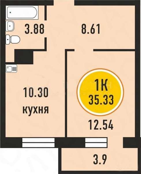 1-к квартира, Верхнетарманская, 5